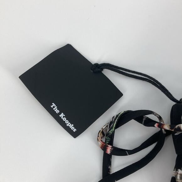 The Kooples Women's Black Feather Print Woven Crepe Pull On Pants Size XS New - Picture 4 of 11